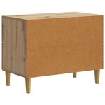 vidaXL Cabinet de chevet avec tiroir Chêne artisanal 62 x 34 5 x 48 cm