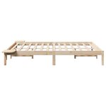 vidaXL Cadre de lit Naturel 140 x 200 cm Pin massif