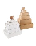 (lot  50 boîtes) boîte postale brune 145 x 130 x 55mm