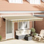 vidaXL Tissu de remplacement pour auvent pour cadre 4x2 m Vert et Jaune