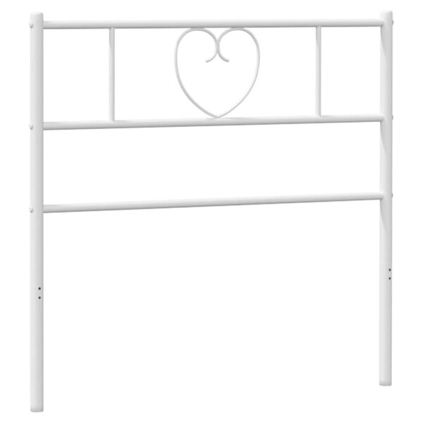 vidaXL Tête de lit métal blanc 80 cm