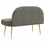 vidaXL Banc rembourré avec dossier Gris clair 110 x 60 x 76 cm
