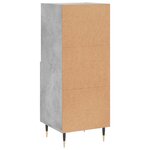 vidaXL Buffet Gris béton 34 5x34x90 cm Bois d'ingénierie