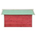 vidaXL Garage de tondeuse à gazon 72x87x50 cm Rouge et blanc Sapin