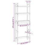 vidaXL Étagère de toilette Blanc 63x26x171 cm Bois de pin massif