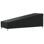 vidaXL Housse de chaise longue noir 203x81x25/63 cm oxford 420D