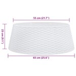 vidaXL Jupe de sapin de Noël blanc Ø65x23 cm plastique