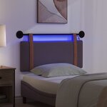 vidaXL Tête de lit suspendue Avec lumière LED Marron foncé PU antique