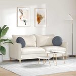 vidaXL Coussins de siège 2 Pièces Gris foncé Ø 40 x 13 cm Velours