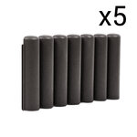 Pack x5 bordures de jardin rondins gris bois composite 40x20cm