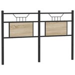 vidaXL Tête de lit chêne sonoma 137 cm bois d'ingénierie et acier