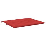 vidaXL Coussin de banc de jardin rouge 120x(50+50)x7 cm tissu oxford