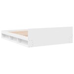 vidaXL Cadre de lit avec tiroirs sans matelas blanc 160x200 cm
