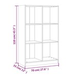 vidaXL Bibliothèque blanc 70x33x110 cm bois massif de pin