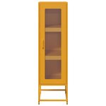vidaXL Buffet haut jaune moutarde 36x39x123 cm acier laminé à froid