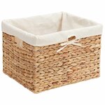 vidaXL Paniers de rangement 3 Pièces Naturel 35 x 30 x 25 cm