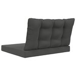 vidaXL Coussin de canapé d'extérieur 2 Pièces Anthracite Polyester
