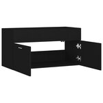 vidaXL Armoire d'évier Noir 90x38 5x46 cm Bois d’ingénierie