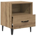 vidaXL Cabinet de chevet avec tiroir chêne artisanal 40 x 35 x 47.5 cm