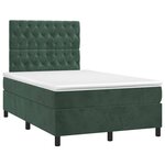 vidaXL Sommier à lattes de lit avec matelas vert foncé 120x190 cm