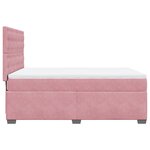 vidaXL Sommier à lattes de lit avec matelas Rose 140x190 cm Velours