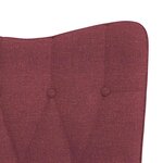 vidaXL Chaise à bascule avec tabouret Rouge bordeaux Tissu