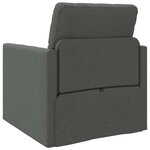 vidaXL Canapé-lit avec coussin Gris foncé 74 x 77 x 81 cm tissu