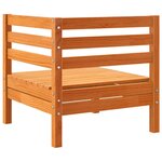 vidaXL Canapé d’angle de jardin cire marron bois de pin massif