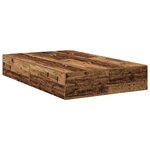 vidaXL Cadre de lit avec rangement avec tiroir Bois Ancien 120 cm
