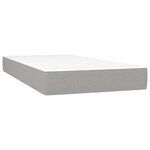 vidaXL Matelas de lit à ressorts ensachés fermeté moyenne Gris clair 90x200x20cm Tissu