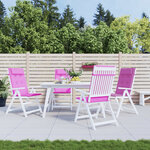 vidaXL Coussins de chaise à dossier haut lot de 4 rose tissu oxford