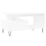 vidaXL Table basse Blanc 90x49x45 cm Bois d'ingénierie