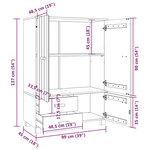 vidaXL Garde-robe HAMAR Blanc 99x45x137 cm Bois massif de pin