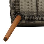 vidaXL Ensemble de salle à manger de jardin 5 pièces en poly rattan gris