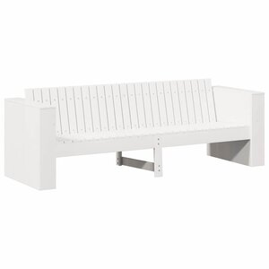 vidaXL Canapé de jardin Blanc 185 5 x 60 x 62 cm Bois de pin massif