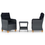 Salon de jardin meuble d'extérieur ensemble de mobilier 3 pièces avec coussins résine tressée gris foncé 02_0016001