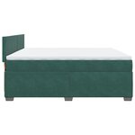 vidaXL Sommier à lattes de lit et matelas Vert foncé 200x200cm Velours