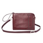 Pochette Zippée Pour Ordinateur - Rouge - 100  Cuir - Homme - Double Porté - Draeger paris