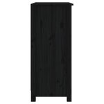 vidaXL Buffet noir 70x35x80 cm bois massif de pin