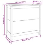 vidaXL Jardinière blanc 82 5x40x78 cm bois massif de pin