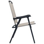 vidaXL Chaises de jardin pliables lot de 2 Textilène Crème