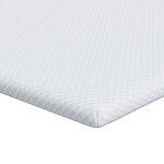 vidaXL Surmatelas Blanc 140 x 200 cm Tissu Jacquard