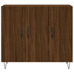 vidaXL Buffet chêne marron 90x34x80 cm bois d'ingénierie