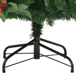 vidaXL Sapin de Noël artificiel avec pommes de pin et baies 210 cm