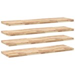 vidaXL Étagères flottantes 4 Pièces 160x40x4 cm acacia massif non traité