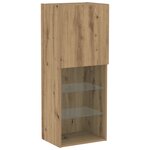 Meuble TV vidaXL avec lumières LED Chêne artisan 40.5x30x102 cm