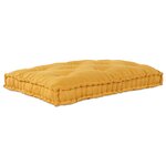 vidaXL Coussin Pallet Jaune Coussin simple Coton