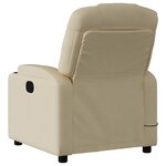 vidaXL Fauteuil inclinable Crème Tissu