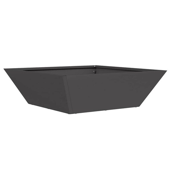 vidaXL Cache-pot de jardin Noir 50 x 50 x 15 cm Acier laminé à froid