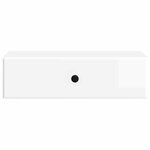vidaXL Table d'appoint murale Blanc brillant 59 x 34 5 x 17 cm